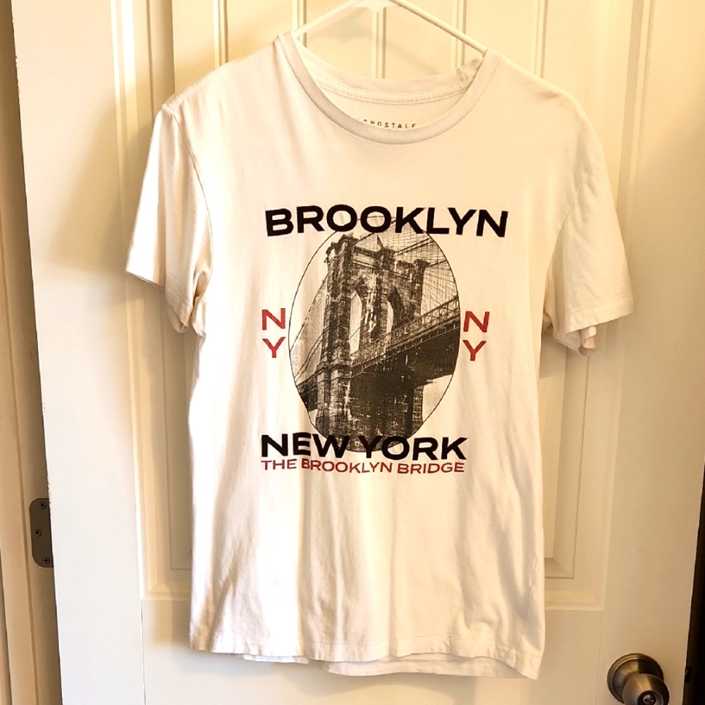 Aeropostale White Graphic T-Shirt for Men